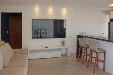 Sala de apartamento para alugar com 1 quarto, 55m² em Boqueirão, Santos