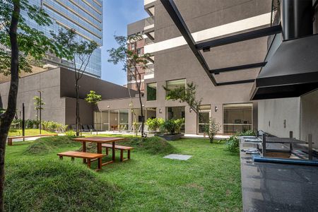 Studio para alugar com 33m², 1 quarto e sem vaga Studio para alugar com 33m², 1 quarto e sem vagaÁrea comum - Churrasqueira