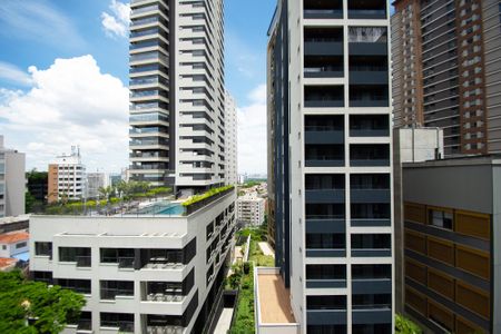vista varanda sala de kitnet/studio para alugar com 1 quarto, 24m² em Sumarezinho, São Paulo
