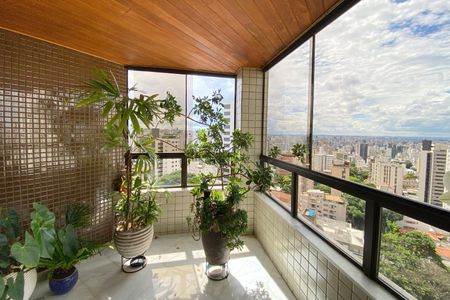 Varanda da Sala de apartamento à venda com 5 quartos, 282m² em Anchieta, Belo Horizonte