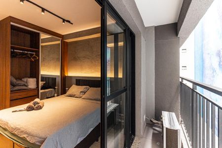 Varanda do Studio de kitnet/studio para alugar com 1 quarto, 24m² em Santa Cecilia, São Paulo