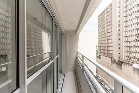 Varanda do Studio de kitnet/studio para alugar com 1 quarto, 29m² em Centro Histórico de São Paulo, São Paulo