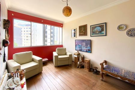 Sala de apartamento à venda com 3 quartos, 100m² em Funcionários, Belo Horizonte