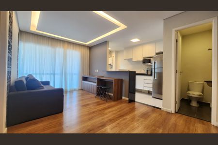 Sala de apartamento para alugar com 1 quarto, 57m² em Gonzaga, Santos