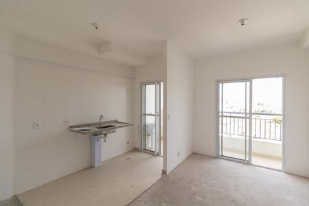 Sala/Cozinha de apartamento à venda com 2 quartos, 48m² em Vila Ré, São Paulo