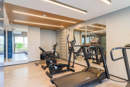 Studio para alugar com 27m², 1 quarto e sem vaga Studio para alugar com 27m², 1 quarto e sem vagaÁrea comum - Academia