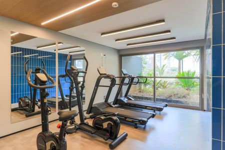 Studio para alugar com 27m², 1 quarto e sem vaga Studio para alugar com 27m², 1 quarto e sem vagaÁrea comum - Academia