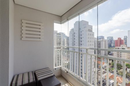 Varanda da Sala de apartamento à venda com 2 quartos, 75m² em Vila Nova Conceição, São Paulo