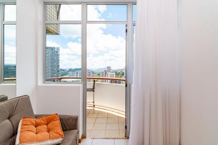 Varanda da Sala de apartamento à venda com 1 quarto, 39m² em Vale do Sereno, Nova Lima