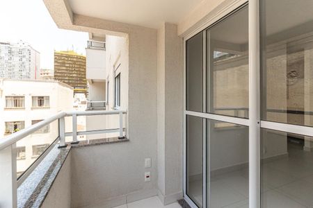 Varanda da Sala de apartamento para alugar com 1 quarto, 29m² em Centro Histórico de São Paulo, São Paulo