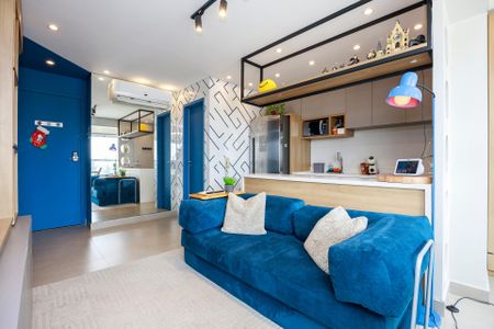 Sala de apartamento à venda com 1 quarto, 44m² em Campo Belo, São Paulo