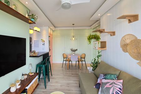 Sala de apartamento para alugar com 2 quartos, 54m² em Vila Santa Luzia, São Bernardo do Campo