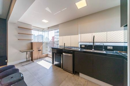 Varanda da Sala de apartamento à venda com 2 quartos, 83m² em Vila Assunção, Santo André