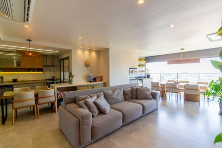 Sala de Estar de apartamento à venda com 3 quartos, 125m² em Campo Belo, São Paulo