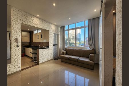 Sala de apartamento para alugar com 2 quartos, 79m² em Embaré, Santos