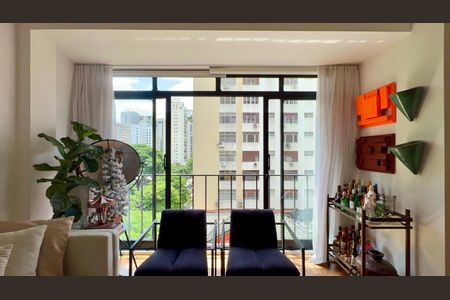 Vista da Sala de apartamento à venda com 2 quartos, 75m² em Cerqueira César, São Paulo