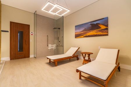 Studio para alugar com 25m², 1 quarto e sem vaga Studio para alugar com 25m², 1 quarto e sem vagaÁrea comum - Sauna