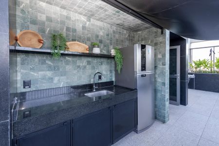 Studio para alugar com 27m², 1 quarto e sem vagaChurrasqueira