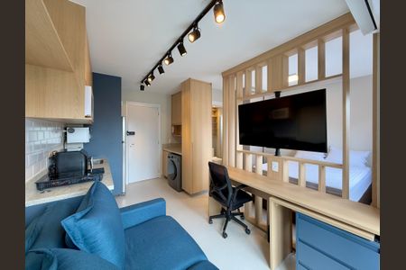 Sala   de apartamento para alugar com 1 quarto, 27m² em Campo Belo, São Paulo