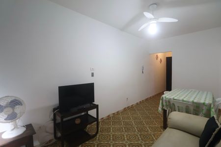 Sala de apartamento para alugar com 1 quarto, 50m² em Vila Alzira, Guarujá