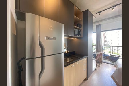 Cozinha de kitnet/studio para alugar com 1 quarto, 19m² em Vila Olímpia, São Paulo