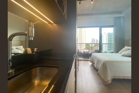 Cozinha de kitnet/studio para alugar com 1 quarto, 19m² em Vila Olímpia, São Paulo