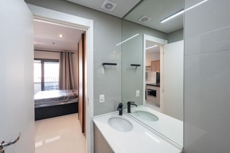 Studio para alugar com 29m², 1 quarto e sem vaga Studio para alugar com 29m², 1 quarto e sem vagaBanheiro Social