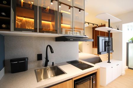 Studio à venda com 28m², 1 quarto e sem vaga Studio à venda com 28m², 1 quarto e sem vagaCozinha