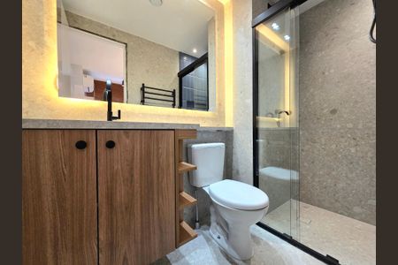 Studio para alugar com 28m², 1 quarto e sem vaga Studio para alugar com 28m², 1 quarto e sem vagaBanheiro