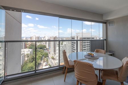 Varanda de apartamento à venda com 1 quarto, 43m² em Santo Amaro, São Paulo