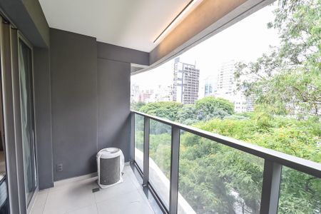 Varanda de kitnet/studio para alugar com 1 quarto, 22m² em Paraíso, São Paulo