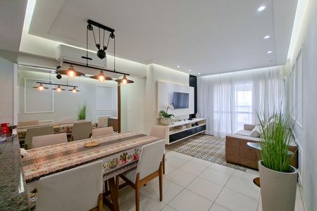 Sala/Cozinha de apartamento para alugar com 2 quartos, 82m² em Guilhermina, Praia Grande