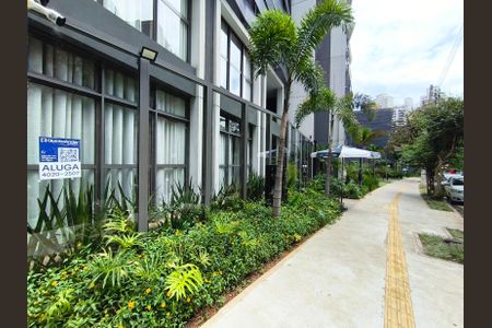 Studio para alugar com 23m², 1 quarto e sem vagaFachada + Plaquinha