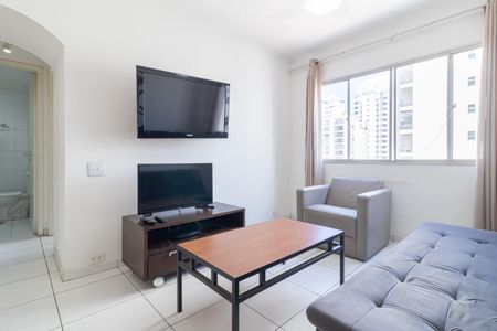 Sala de apartamento à venda com 1 quarto, 45m² em Indianópolis, São Paulo