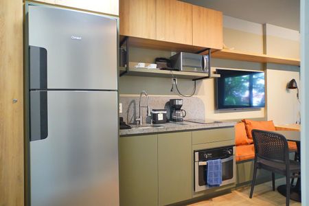 Cozinha  de kitnet/studio à venda com 1 quarto, 26m² em Mont’serrat, Porto Alegre
