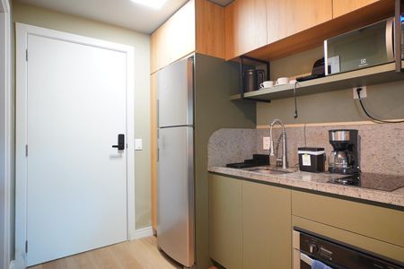 Cozinha  de kitnet/studio à venda com 1 quarto, 26m² em Mont’serrat, Porto Alegre