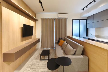 Sala de apartamento para alugar com 1 quarto, 55m² em Cambuí, Campinas