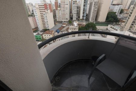 Varanda da Sala de apartamento para alugar com 1 quarto, 55m² em Santa Cecilia, São Paulo