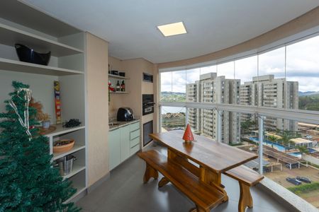 Varanda da Sala de apartamento à venda com 4 quartos, 164m² em Alphaville Nova Lima, Nova Lima