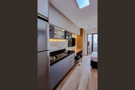 Cozinha de kitnet/studio para alugar com 1 quarto, 21m² em Vila Mariana, São Paulo