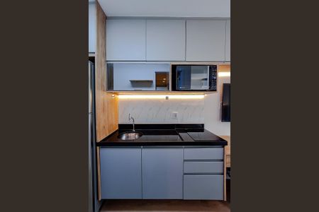 Cozinha de kitnet/studio para alugar com 1 quarto, 21m² em Vila Mariana, São Paulo