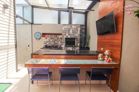 Varanda gourmet  de casa de condomínio para alugar com 3 quartos, 126m² em Jardim Colombo, São Paulo