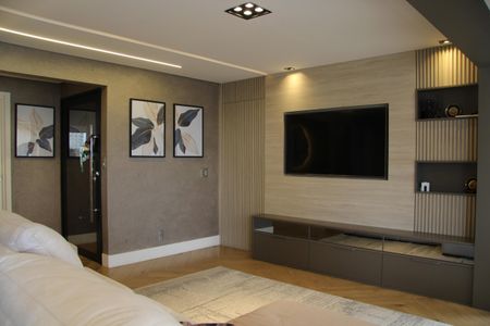 Apartamento à venda com 134m², 4 quartos e 2 vagasSala com varanda gourmet integrada 