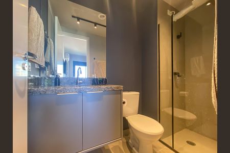 Studio para alugar com 26m², 1 quarto e sem vaga Studio para alugar com 26m², 1 quarto e sem vagaBanheiro da Suíte