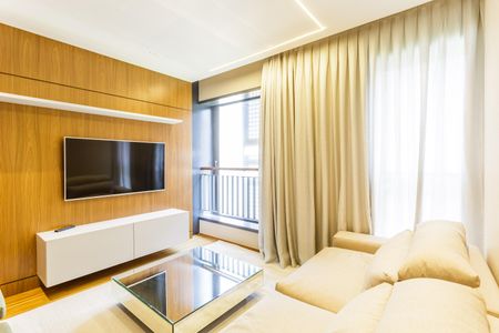 Sala de apartamento para alugar com 1 quarto, 48m² em Indianópolis, São Paulo