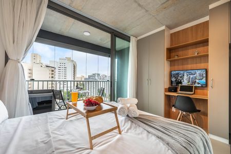 Studio para alugar com 25m², 1 quarto e sem vaga Studio para alugar com 25m², 1 quarto e sem vagaQuarto