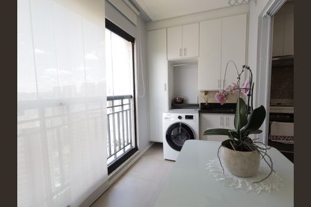 Varanda da Sala de apartamento à venda com 1 quarto, 38m² em Vila Andrade, São Paulo
