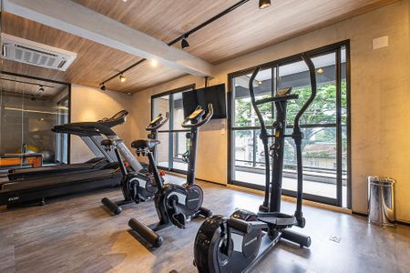 Studio para alugar com 27m², 1 quarto e sem vaga Studio para alugar com 27m², 1 quarto e sem vagaAcademia