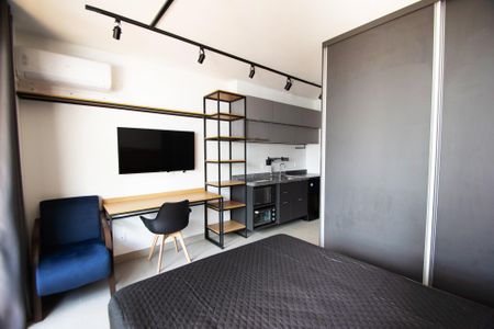 quarto sala studio de kitnet/studio para alugar com 1 quarto, 25m² em Pinheiros, São Paulo
