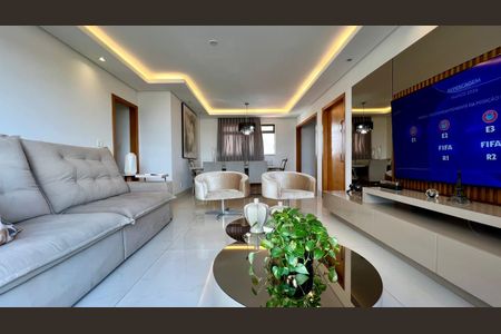 sala  de apartamento à venda com 4 quartos, 145m² em Ipiranga, Belo Horizonte